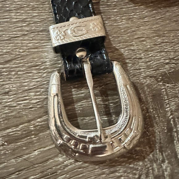 Vintage black leather belt - Picture 3 of 11